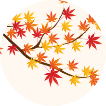 紅葉見学のイメージイラスト